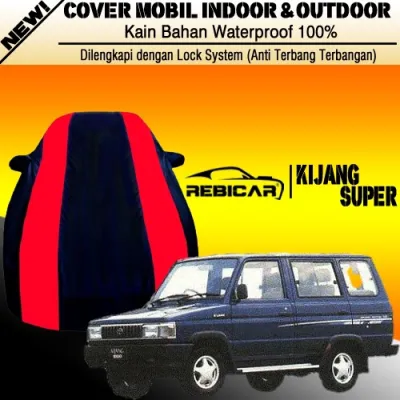 Body Cover KIJANG LONG Warna MERAH Penutup Bodi Mobil Toyota Kijang Super Waterproof PREMIUM Cover