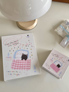 Original Girls Playful Heart Four Grids Star Chaser Album Instant Photo Storage Album Late Night Cute Cat Thrice-Inch Organizer