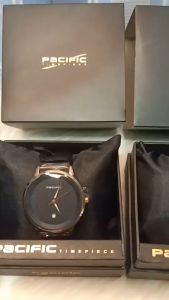 Jam Tangan Couple Original Pacific 83123 Tali Kulit Mewah Fashion Pasangan Elegan
