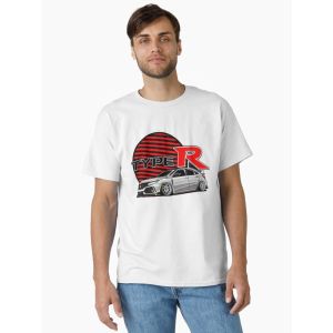 Honda | Honda Mens and Womens T-shirt Summer Cotton Tee Honda Civic TYPE R Classic Short-sleeved Spring Autumn Motorcycle Cycling Top