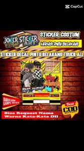 Desain Decal Bak Truk: Variasi Cutting Printing Bak Truck & Sticker Truck Pintu Bak Belakang