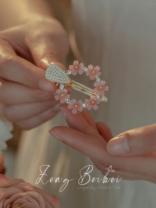 Elegant Fairy Tale Side Bangs Hair Clip Small Size Floral Ring Hair Accessories Korean Style Alloy Jewelry Fresh Outlined