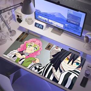 Bandai | Demon Slayer Sound Hashira Anime Gaming Mouse Pad Large Rubber Keyboard Desk Mat With 2MM Stitched Edge Design