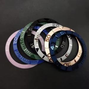 Viền Gốm Cong 38mm Dành Cho Đồng Hồ SKX007 SKX009 SRPD GMT Vỏ Thép Không Gỉ Máy NH35 NH36 Phụ Kiện Vòng Bezel Đồng Hồ Nam