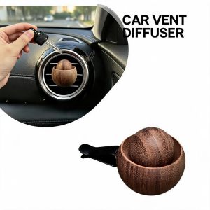 Car Wooden Diffuser Spherical Design Essential Oil Diffusers Bedroom Decor Car Home Room Fragrance Natural Fragrance Dispersion