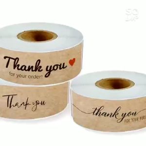 【Pharaoh🎀COD】120 Pcs/roll "Terima Kasih Atas Pesanan Anda" Sticker Untuk Label Dekorasi Bisnis