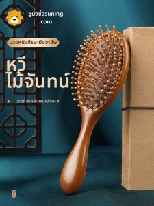 แปรงหวีผมแบบเบาะลมนวด สำหรับสุภาพสตรีและสุภาพบุรุษ กลิ่นไม้จันทน์ แปรงผมระดับมืออาชีพ สำหรับดูแลหนังศีรษะ ใช้ในบ้าน เหมาะสำหรับผมยาว