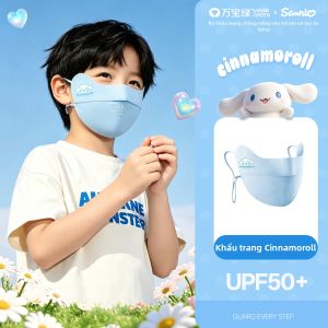 WANBAOLV | Bộ Mặt Nạ Trẻ Em Chống Tia UV Thoáng Khí Vải Lụa Băng