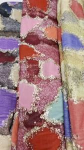 New African High Quality Embroidery Beaded Lace Fabric Nigerian Sequins Lace Fabric For Wedding Gown Elegant Edding Women Party