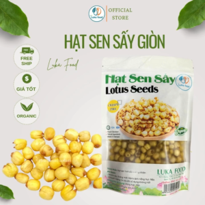 Hạt Sen Sấy Giòn Cao Cấp (250g) - Giòn Rụm Ít Đường Hạt To Bùi Béo Ăn Vặt Healthy Quà Biếu Dinh Dưỡng Luka Food