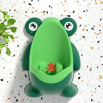 Cute Frog Potty Training Urinal Boy With Fun Aiming Target Toilet Urinal Trainer Children Stand Vertical Pee Infant Toddler