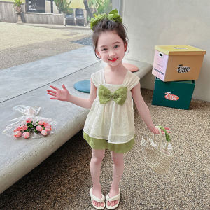 Bộ Đồ Mùa Hè Cho Bé Gái Áo Vest Và Quần Hai Mảnh Thời Trang Cho Bé Gái Bộ Đồ Trẻ Em Mùa Hè Phong Cách Hàn Quốc Bộ Đồ Hai Mảnh Cho Bé Gái