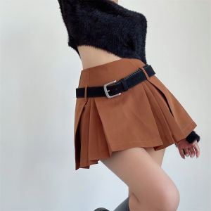 Váy Ngắn Xếp Ly Liviahome Pure Desire College Style Cho Nữ Thắt Lưng Cao Chống Ánh Sáng Dáng Chữ A Váy Ngắn Váy Ngắn