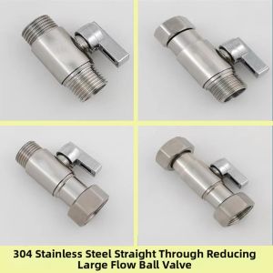 CHIZHIDU | Stainless Steel Hot and Cold Water Through Valve Bathroom Use