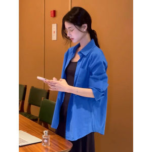 Fashion Elegant Womens Outfit POLO Collar Long Sleeve Shirt Dress Set