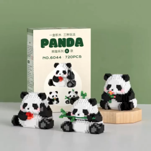 Panda Building Block Educational Toy DIY Cute 3D Mini Cartoon Block Panda Blok Mainan DIY Kartun Comel