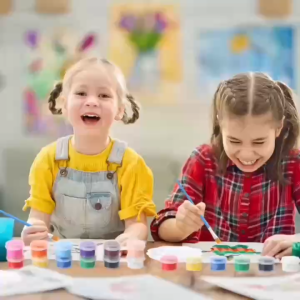 Watercolor paint for kids 12 colors  Poster Paint set acrylic DIY Wall Drawing PaintingWith palette