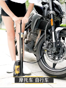 Phoenix Heavy-Duty Aluminum Floor Air Pump 160PSI with Gauge for Bicycles Motorcycles and More - SG READY STOCK