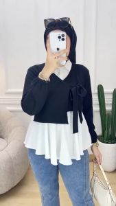 AMIRA BLOUSE WANITA KNIT RAJUT PREMIUM / ATASAN WANITA BAHAN RAJUT KNIT