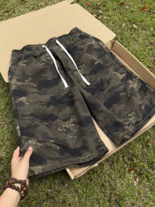 Quần Short Camouflage Phong Cách Vintage Rộng Cho Nam