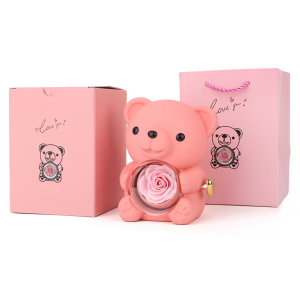 Teddy Bear Rose Gift Box Jewelry Box with Hidden Space for Ring or EarringsJewellery Not Includedfor Mothers DayAnniversary