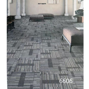 Commercial Office Carpet Gray Square Block 500*500 Mat Polyester Fiber Machine Woven Living Room Bedroom Entrance Hall