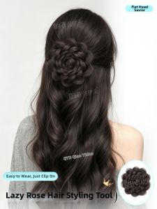 QIAOYIDUO | Realistic Hair Daily Bun Hairstyle Accessory Wig Clip