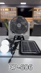 Vixplorn Solar Table Fan Rechargeable Portable Fan Led Lamp Usb Charging Outdoor Camping Emergency Light