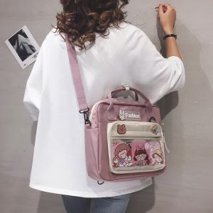 Tuition Bag Shoulder Bag Female Student Hand Carry Book Bags Primary School Student Crossbody Handbag Junior High School Student Canvas Bag Tuition Bag