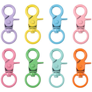 Color Spray Paint Metal Lobster Buckle Color Key Ring Connector Cute Key Chain Jewelry Making DIY Key Chain