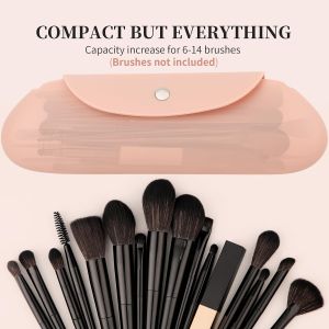 Travel Makeup Brush Holder Silicon Cosmetic Brushes Bag Portable for Getting Ready Travelling Cosmetic Case Makeup Organizers