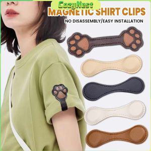 C.N Fashion Protable Magnetic Button Shirt Clips Adjustable Trouser Legs Clothes Accessories 1Pc