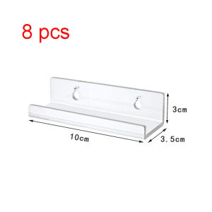 Wall-mounted Transparent Acrylic Display Stand Living Room Suspended Storage Rack for Books Bottles CD Photos Decorations
