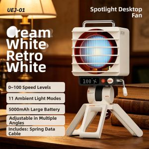 CHIC BUS | Super Strong Cool Breeze Quiet Long-Lasting Battery Desktop Fan