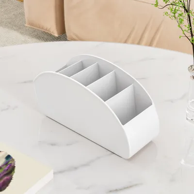 1pc Control Holder - Remote Caddy Tray Organizer for TV Media Players Pens Space-Saving Desktop & Bedside Table Organizer