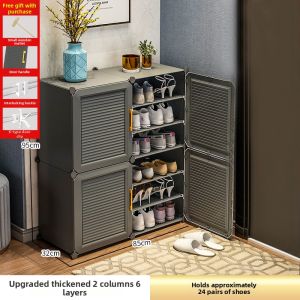 Simple Plastic Shoe Cabinet Indoor Multi-layer Shoes Storage Rack Easy Assembly Home Entrance Hallway Stairwell Shoe Organizer