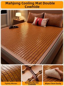 Premium Mahjong Mat Summer Bamboo Cooling Mat Natural Bamboo Block