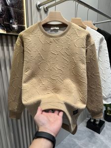 หล่อแกะสลักผู้ชายรอบคอเสื้อกันหนาวขนาดใหญ่หลวม Fit Pullover Hollow OUT รายละเอียดสบายๆหนาสไตล์โพลีเอสเตอร์ 100%