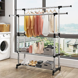 Adjustable Floor Standing Clothes Drying Rack