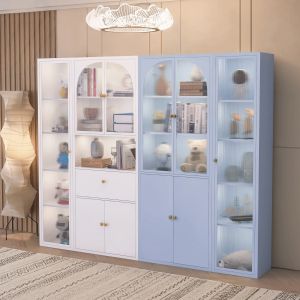 Home Glass Door Bookcase For Childrens Storage and Display