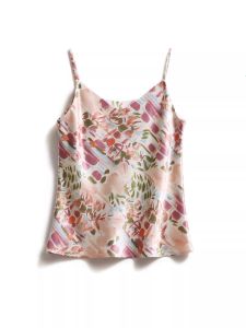 Foreign Trade Original Order Big Brand Classy Discount French Square Strap Floral Acetate Dress/Camisole/Skirt for Women