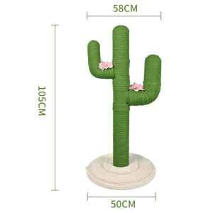 Large Size Ideal Country Internet Famous Sisal Cat Climbing Frame Vertical Cactus Cat Scratching Board Self Entertaining Durable Cat Toy