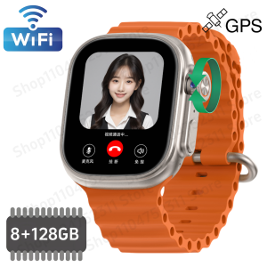 Đồng Hồ Thông Minh 4G Ultra S9 S10 Với Camera Xoay GPS WiFi Khe Cắm SIM Bộ Nhớ Trong 128GB Chức Năng Theo Dõi Sức Khỏe Đo Nhịp Tim Chống Nước