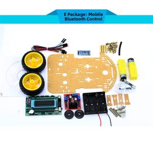 CHUANGLEBO | Smart Car Kit with Ultrasonic Obstacle Avoidance Tracking Remote Control Bluetooth