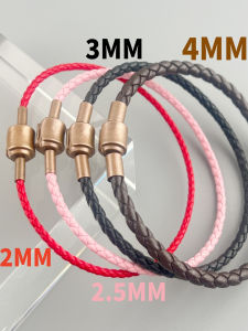 Cowhide String Bracelet Wrist String Suitable for Zhou Shengjia Lucky Beads Wearable Gold Accessories Thickness Men and Women Semi-Finished Products