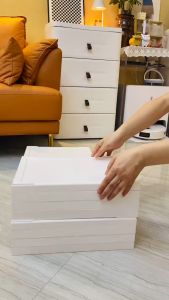 ชุดเครื่องด้าน กล่องรองเท้า โปร่งใส รุ่น 6N-084-044 ไม่ต้องประกอบ พลาสติกแข็ง เปิดฝาหน้า ซ้อนได้ ใส่รองเท้าหุ้มส้น ส้นสูงได้