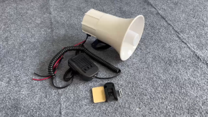 Bộ loa còi báo động Police màu trắng loại tốt