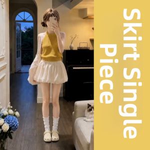 Y6Y | Dopamine Color Summer Cheerful Knit Top and Flared Skirt Set