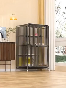 New Multi-Storey Cat Villa Cage with Wheels Large Free Space Multi-Door Design Thickened Tube High-Temperature Paint for Cats & Kittens