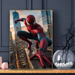 Bandai | Oil Painting S-Spider M-Man Movie Character By Numbers Home Decor Modern Wall Decor for Living Room Bedroom Gift No Frame